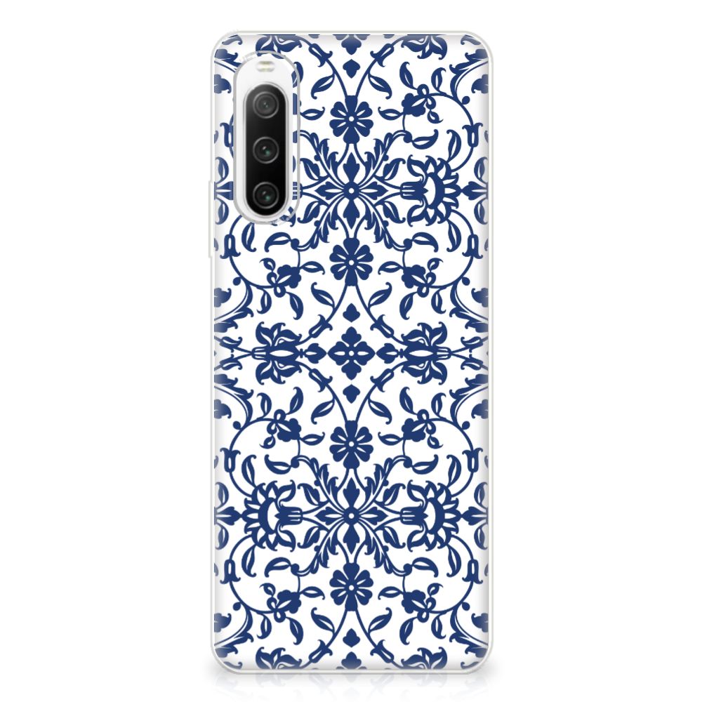 Sony Xperia 10 IV TPU Case Flower Blue