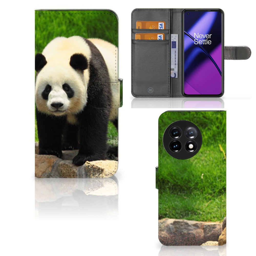 OnePlus 11 Telefoonhoesje met Pasjes Panda