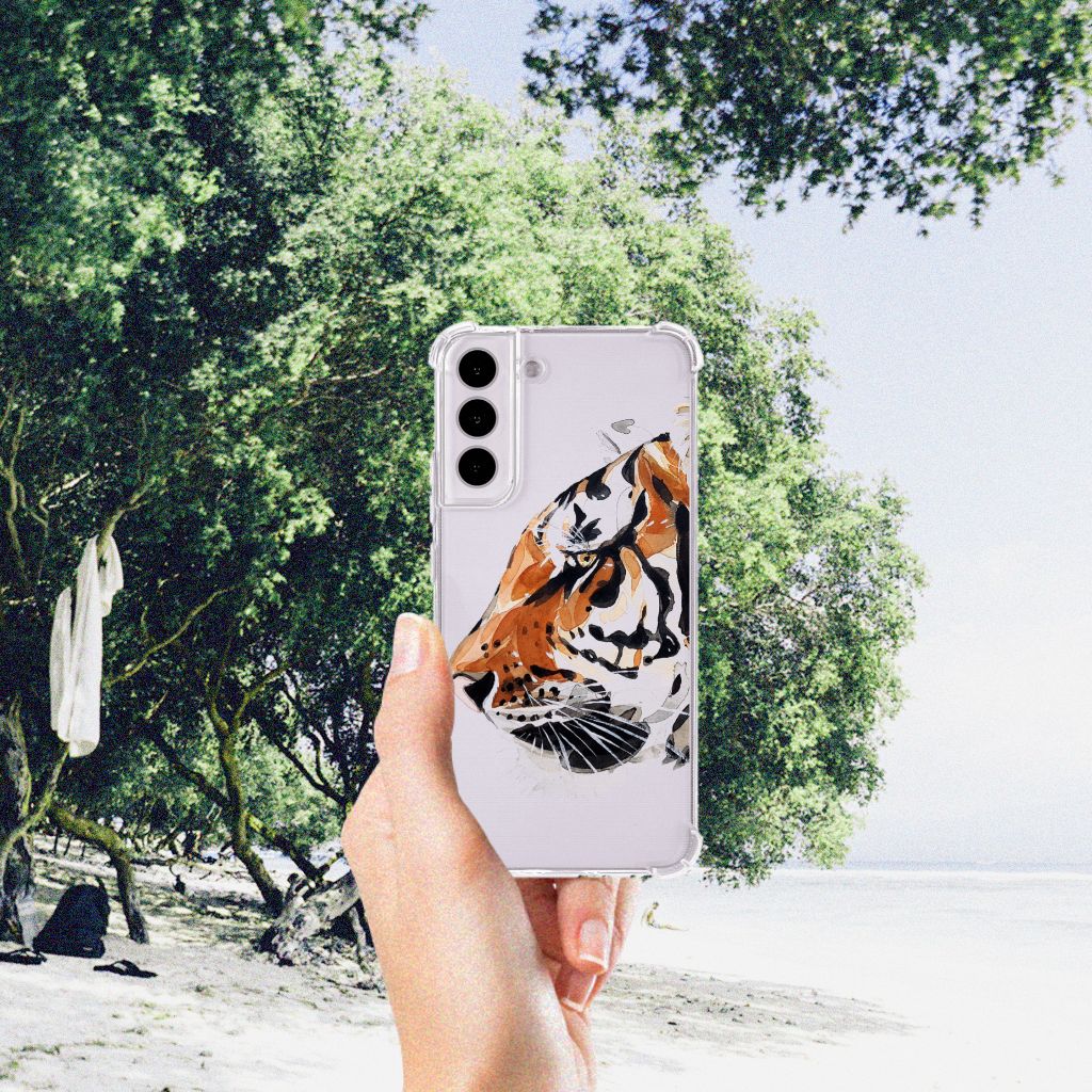 Back Cover Samsung Galaxy S22 Plus Watercolor Tiger