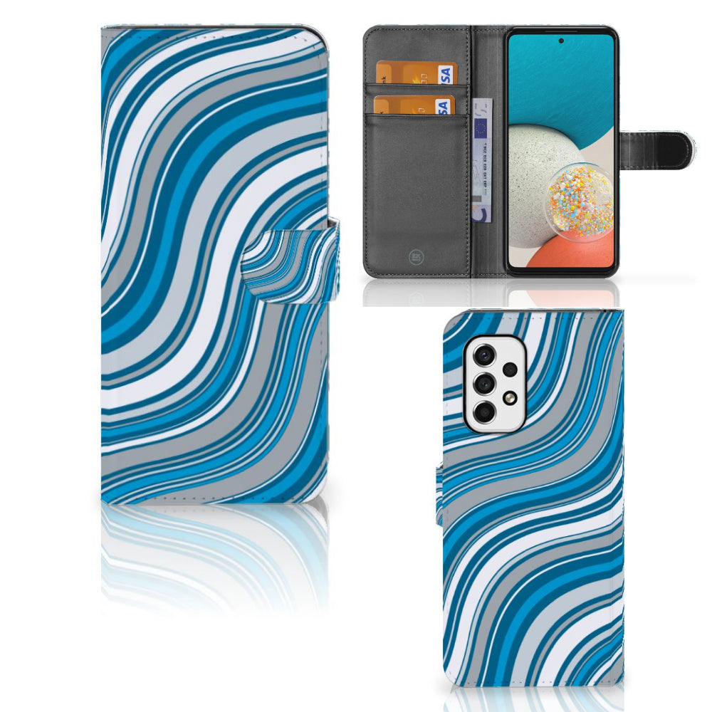 Samsung Galaxy A53 Telefoon Hoesje Waves Blue