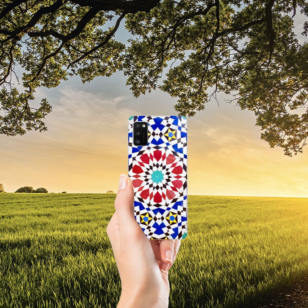 Samsung Galaxy A41 TPU Siliconen Hoesje Mozaïek B2C Telecom