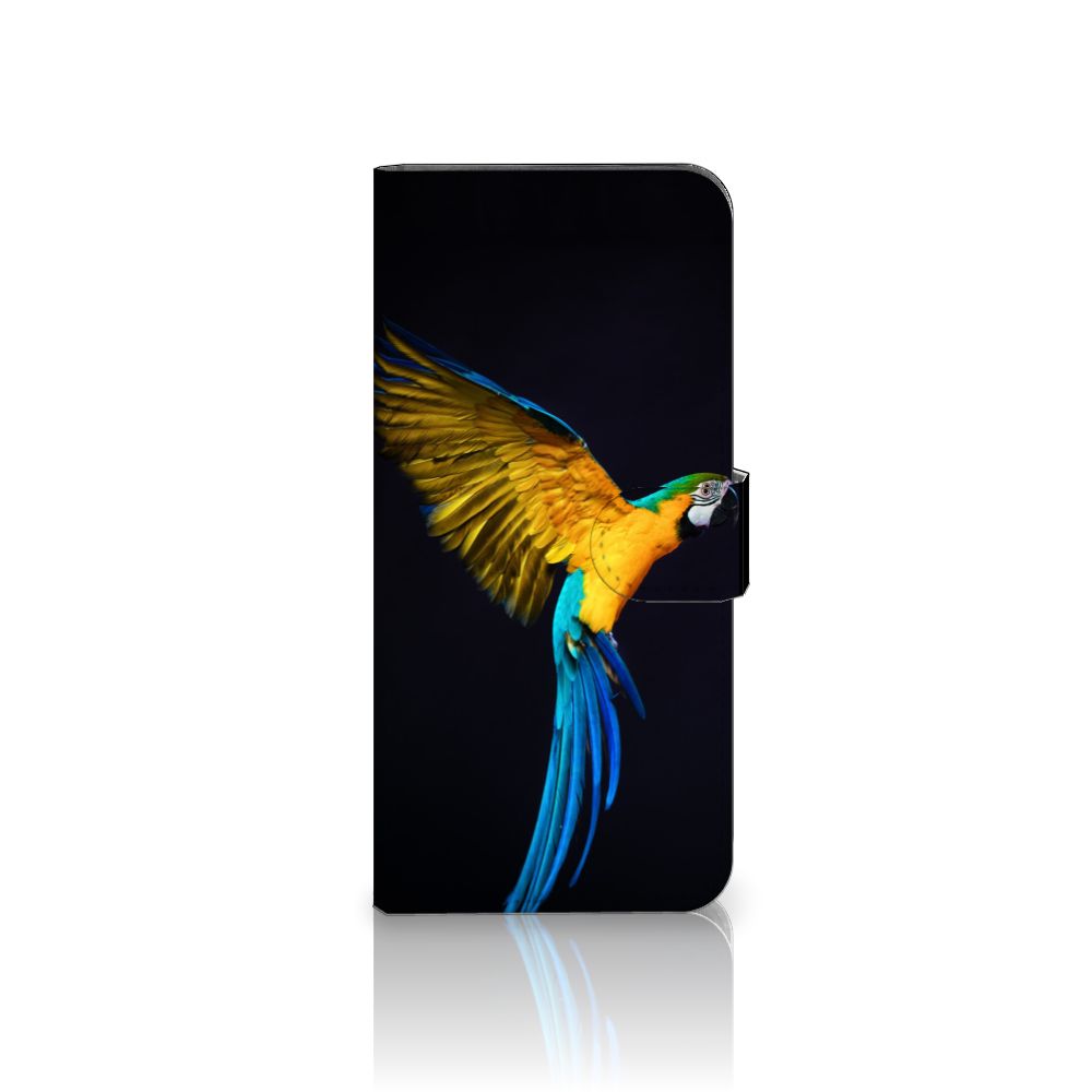 Motorola Edge 20 Lite Telefoonhoesje met Pasjes Papegaai