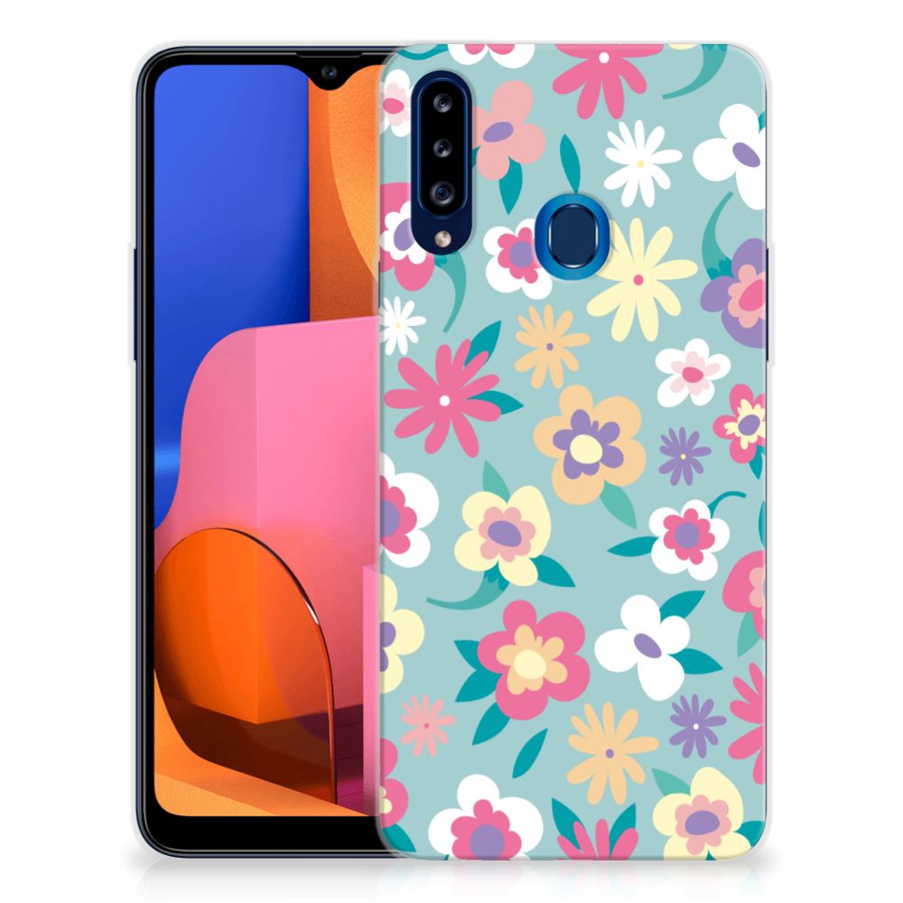 Samsung Galaxy A20s TPU Case Flower Power