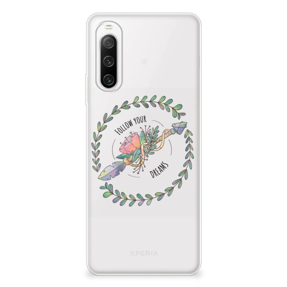 Sony Xperia 10 IV Telefoonhoesje met Naam Boho Dreams