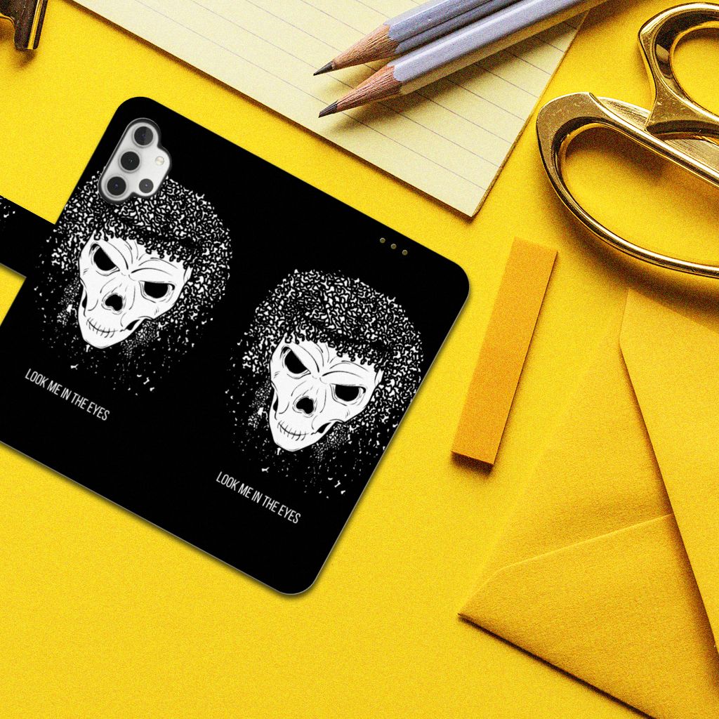 Telefoonhoesje met Naam Samsung Galaxy A32 4G Skull Hair
