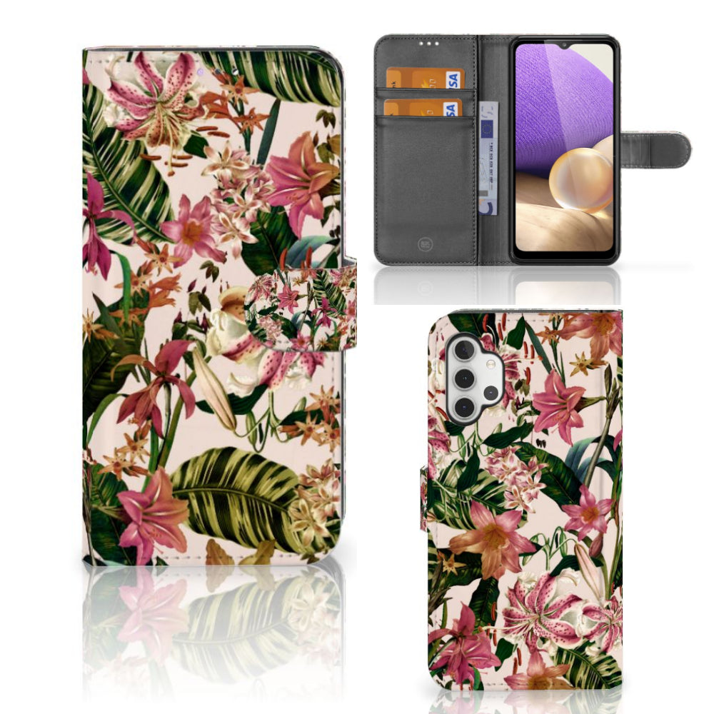 Samsung Galaxy A32 4G Hoesje Flowers