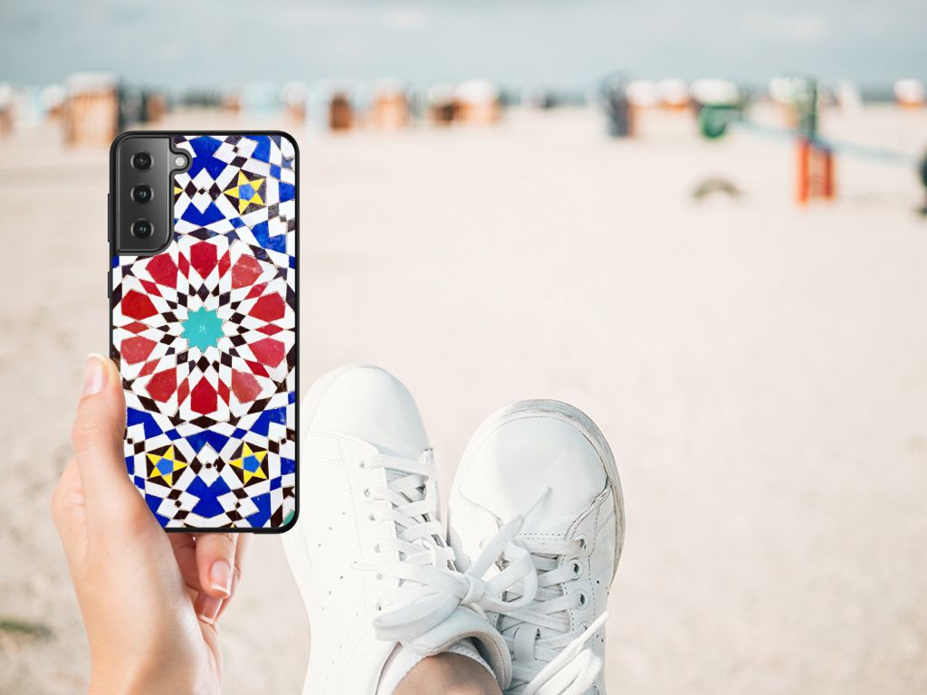 Samsung Galaxy S21 Plus Marmeren Print Telefoonhoesje Mozaïek B2C Telecom
