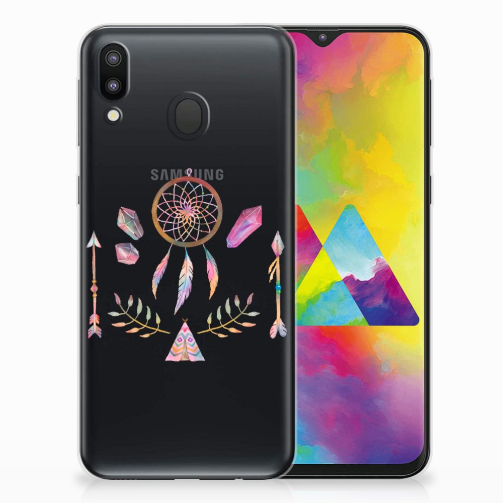 Samsung Galaxy M20 (Power) Telefoonhoesje met Naam Boho Dreamcatcher