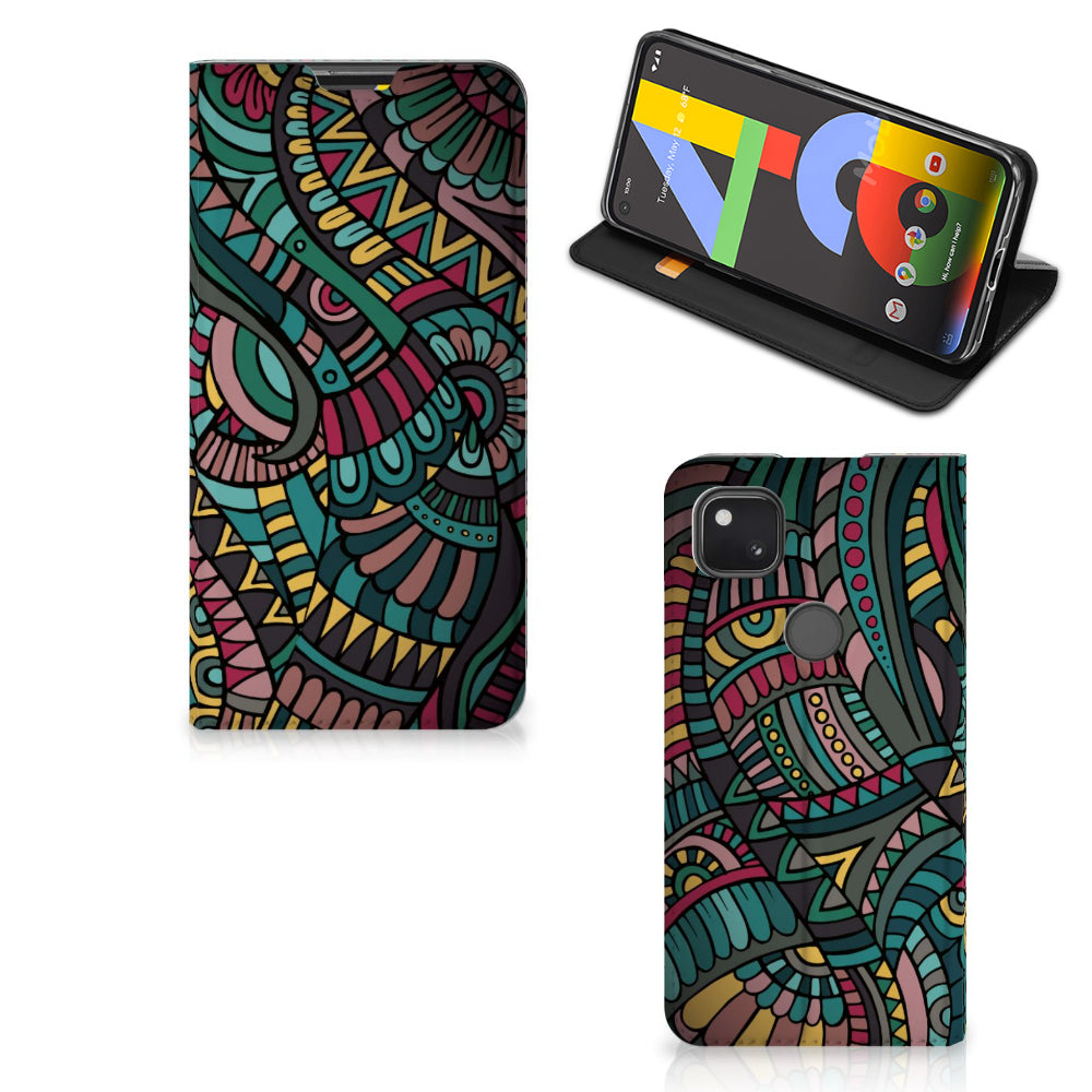 Google Pixel 4a Hoesje met Magneet Aztec