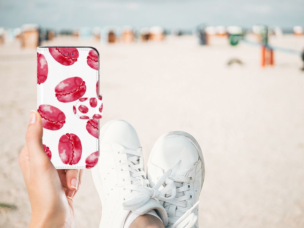 Samsung Galaxy S10e Book Cover Pink Macarons