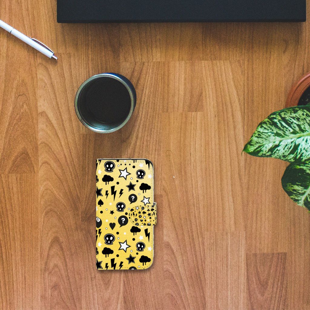 Telefoonhoesje met Naam iPhone 13 Mini Punk Geel