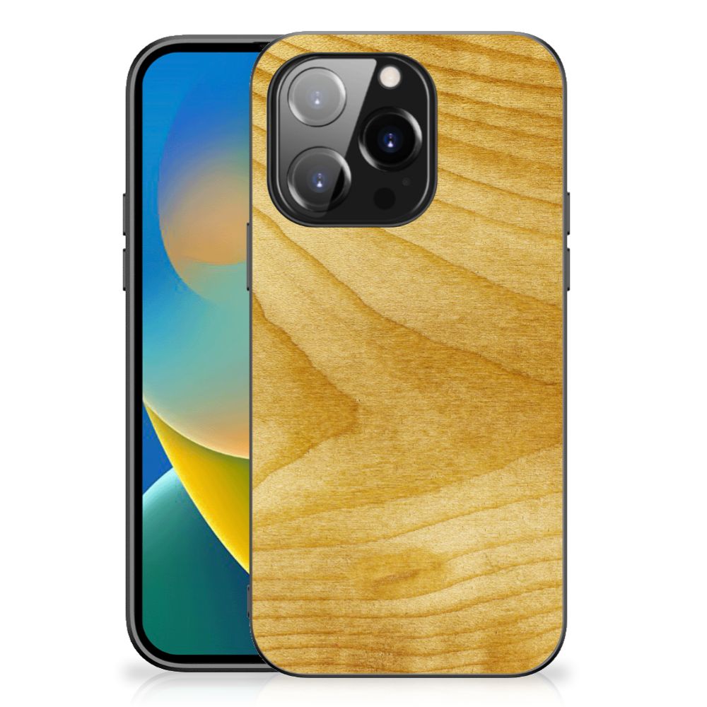 iPhone 14 Pro Houten Print Telefoonhoesje Licht Hout B2C Telecom
