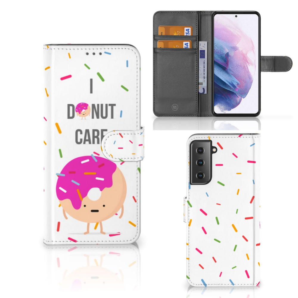 Samsung Galaxy S21 Plus Book Cover Donut Roze