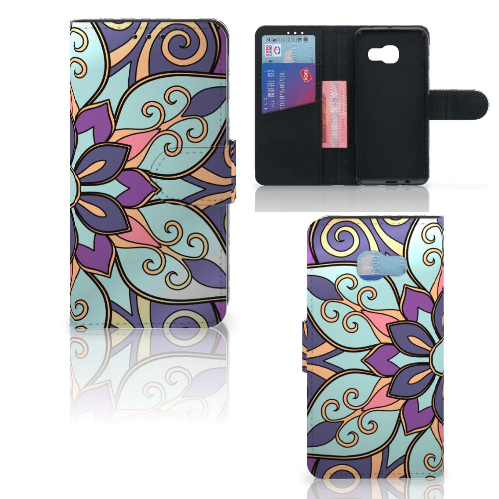 Samsung Galaxy A3 2017 Hoesje Purple Flower