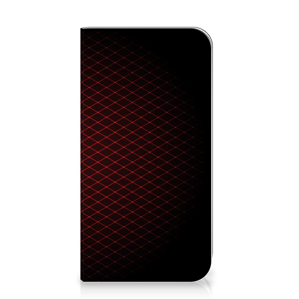 Apple iPhone 11 Pro Hoesje met Magneet Geruit Rood