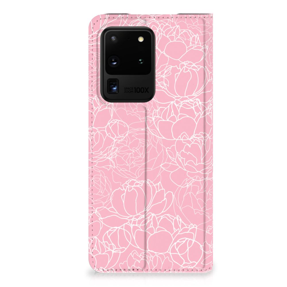 Samsung Galaxy S20 Ultra Smart Cover White Flowers - B2C Telecom