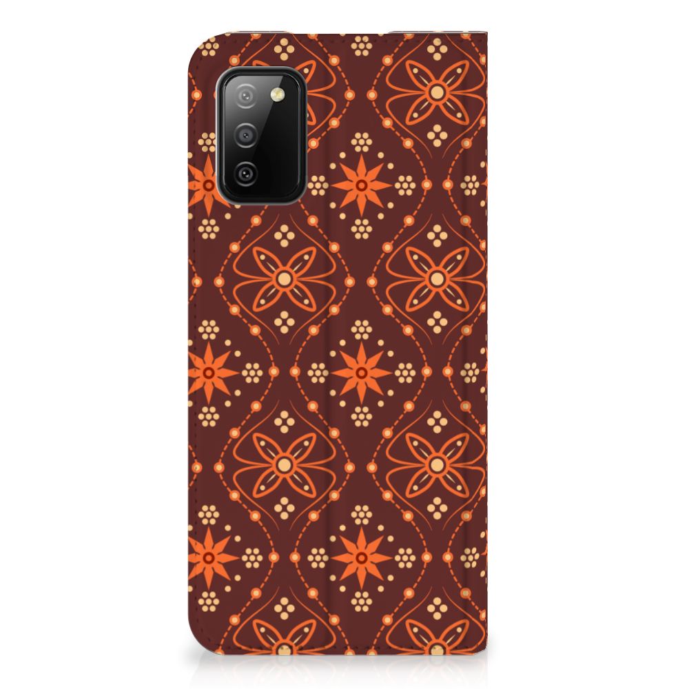 Samsung Galaxy M02s | A02s Hoesje met Magneet Batik Brown - B2C Telecom