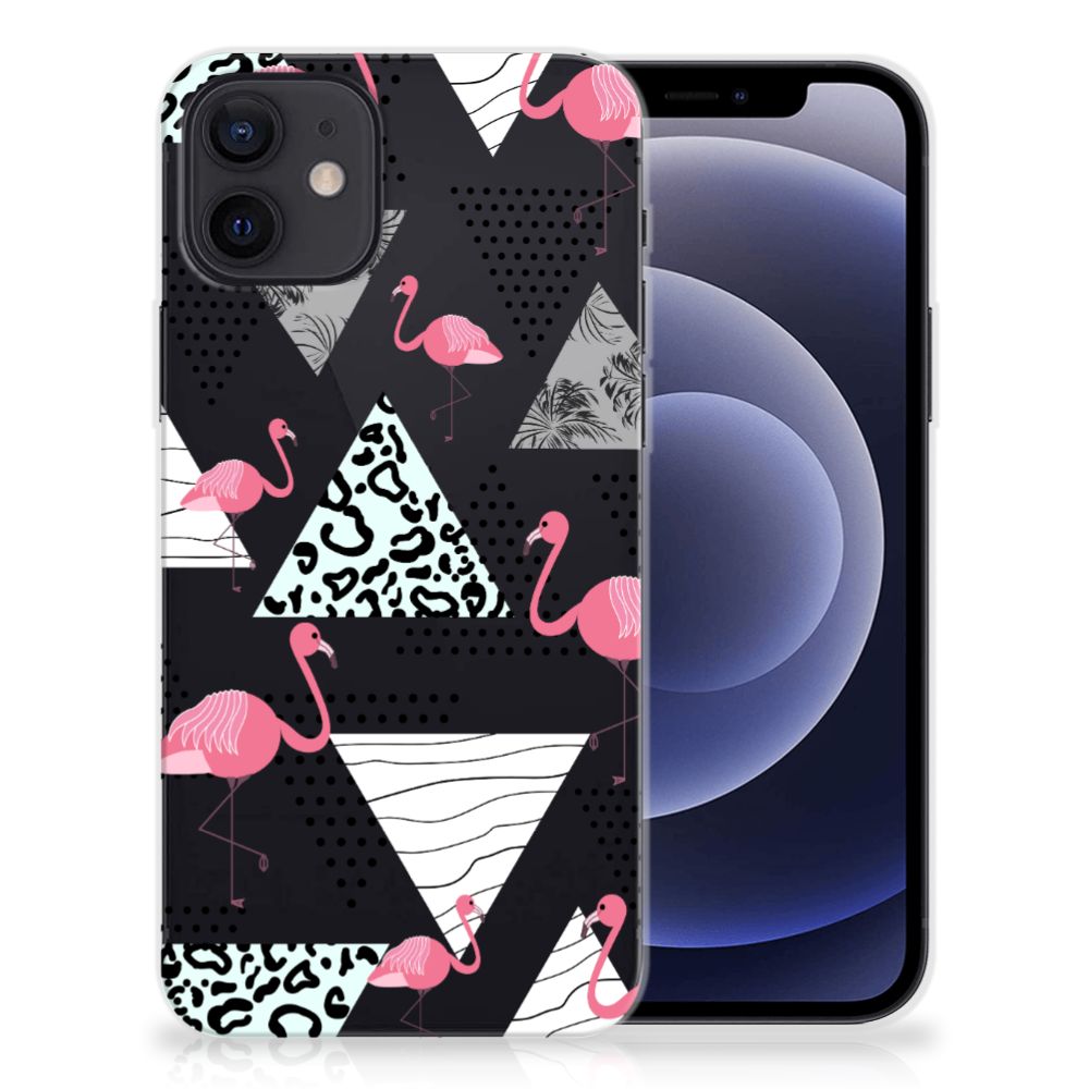 iPhone 12 | 12 Pro (6.1") TPU Hoesje Flamingo Triangle