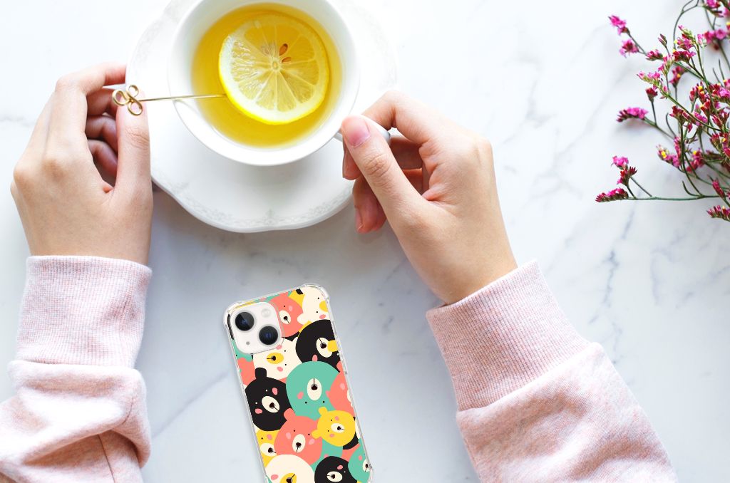iPhone 13 mini Stevig Bumper Hoesje Bears - B2C Telecom