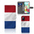Samsung Galaxy A71 Bookstyle Case Nederlandse Vlag met artistiek ontwerp van de Nederlandse vlag, ideaal voor Nederlanders.