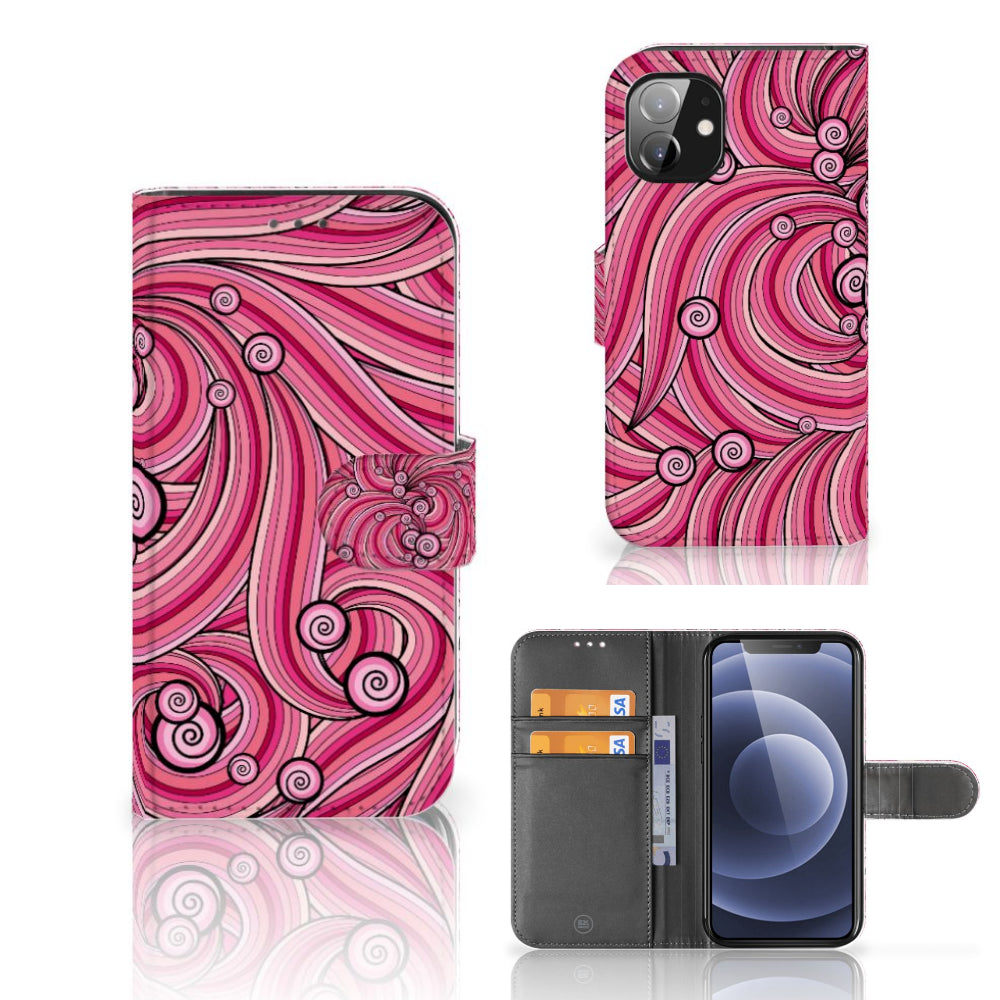 Apple iPhone 12 Mini Hoesje Swirl Pink