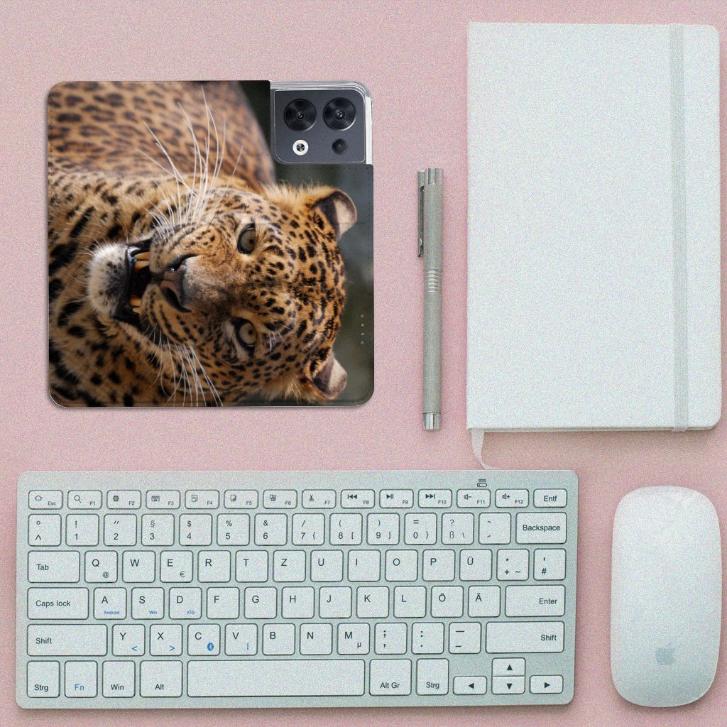 OPPO Reno8 Hoesje maken Luipaard - B2C Telecom
