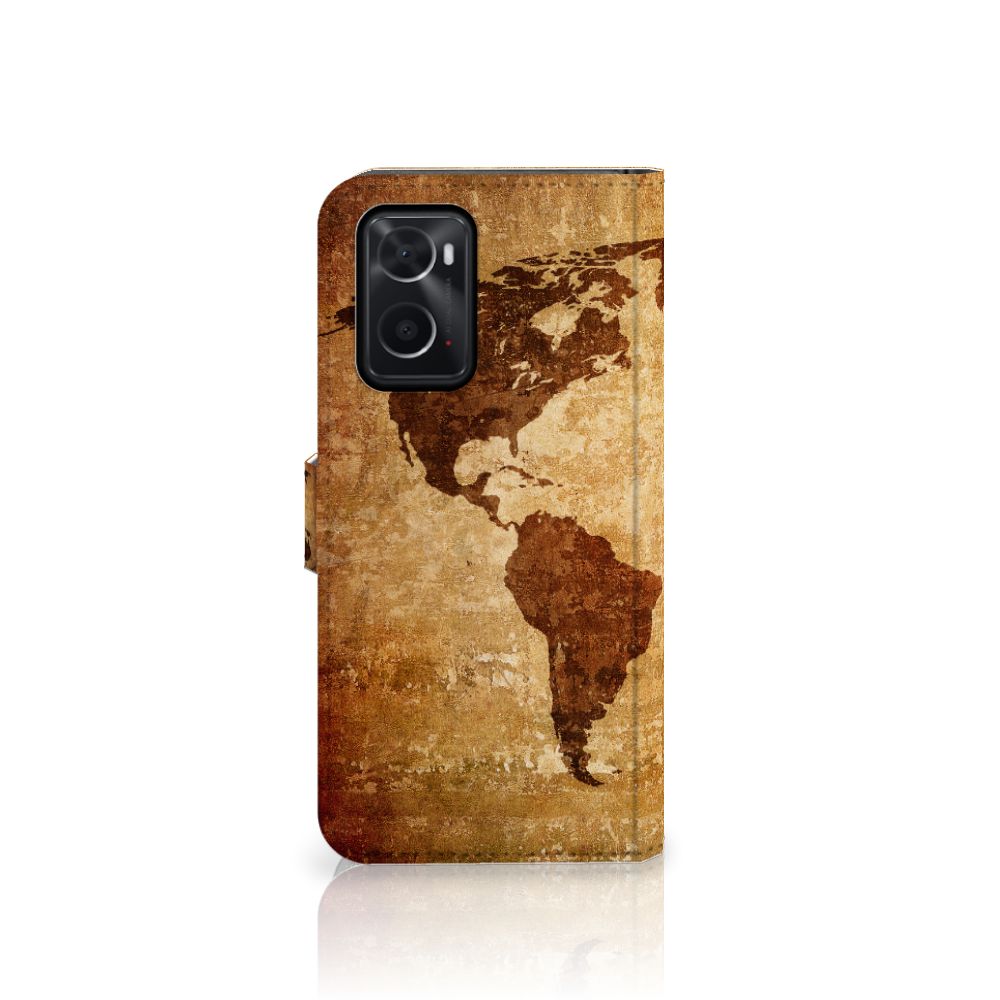 OPPO A76 | A96 Flip Cover Wereldkaart