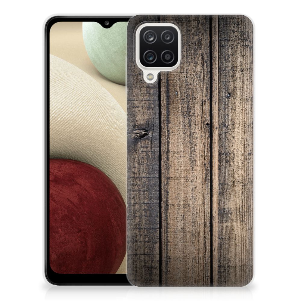 Samsung Galaxy A12 Bumper Hoesje Steigerhout