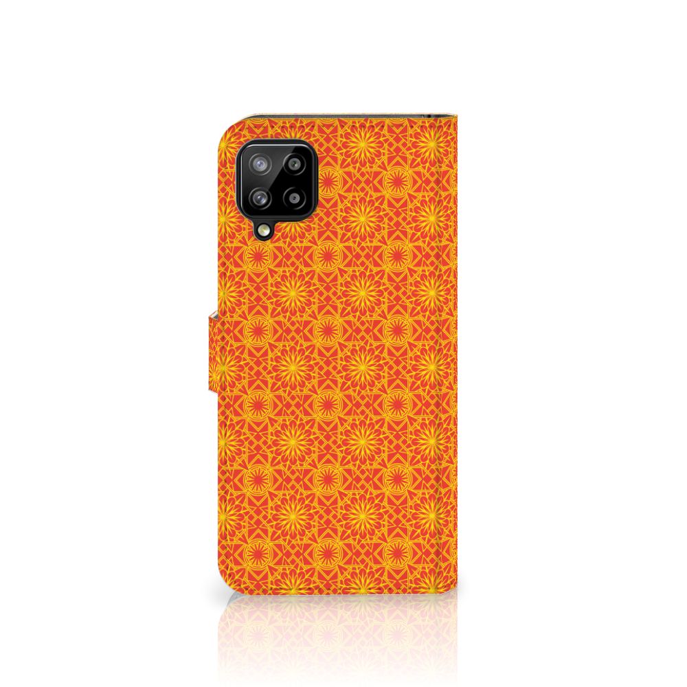 Samsung Galaxy A12 Telefoon Hoesje Batik Oranje