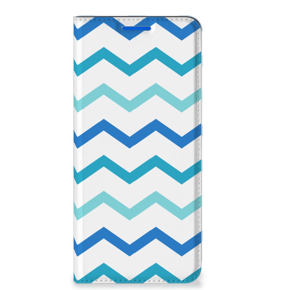 OPPO Reno6 5G Hoesje met Magneet Zigzag Blauw - B2C Telecom