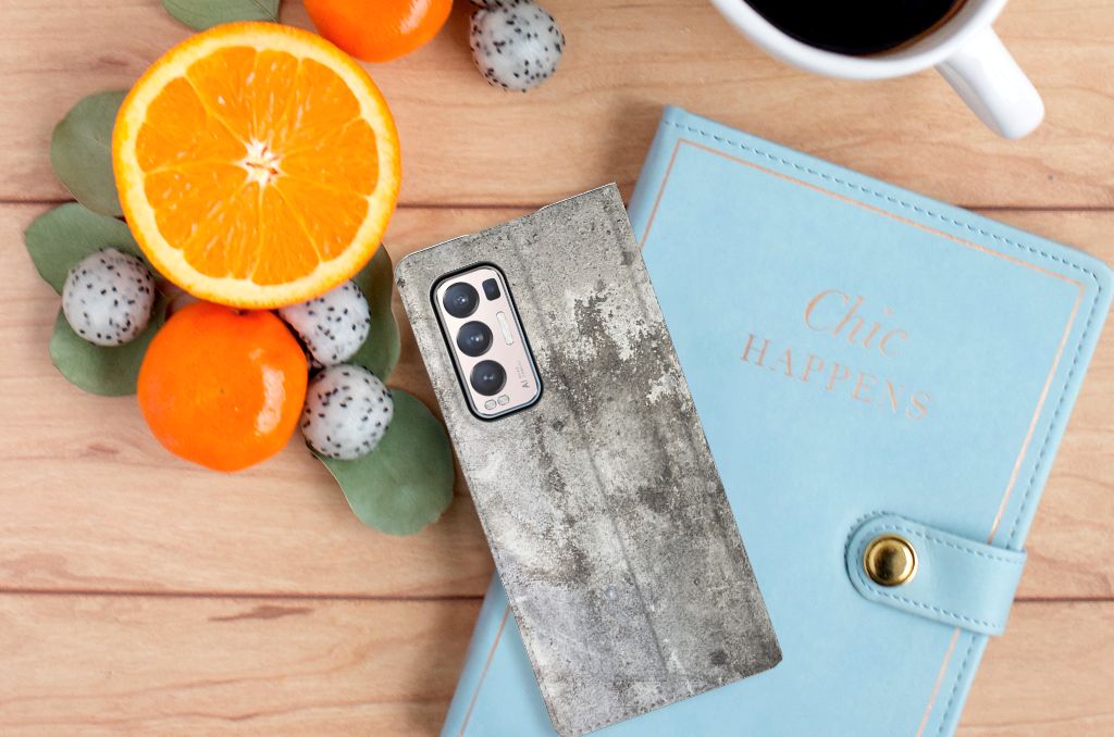 OPPO Find X3 Neo Standcase Beton Print - B2C Telecom