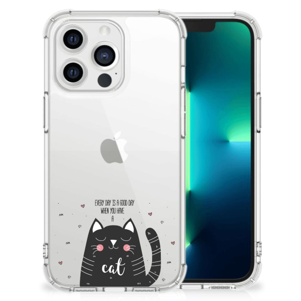 Apple iPhone 13 Pro Stevig Bumper Hoesje Cat Good Day B2C Telecom