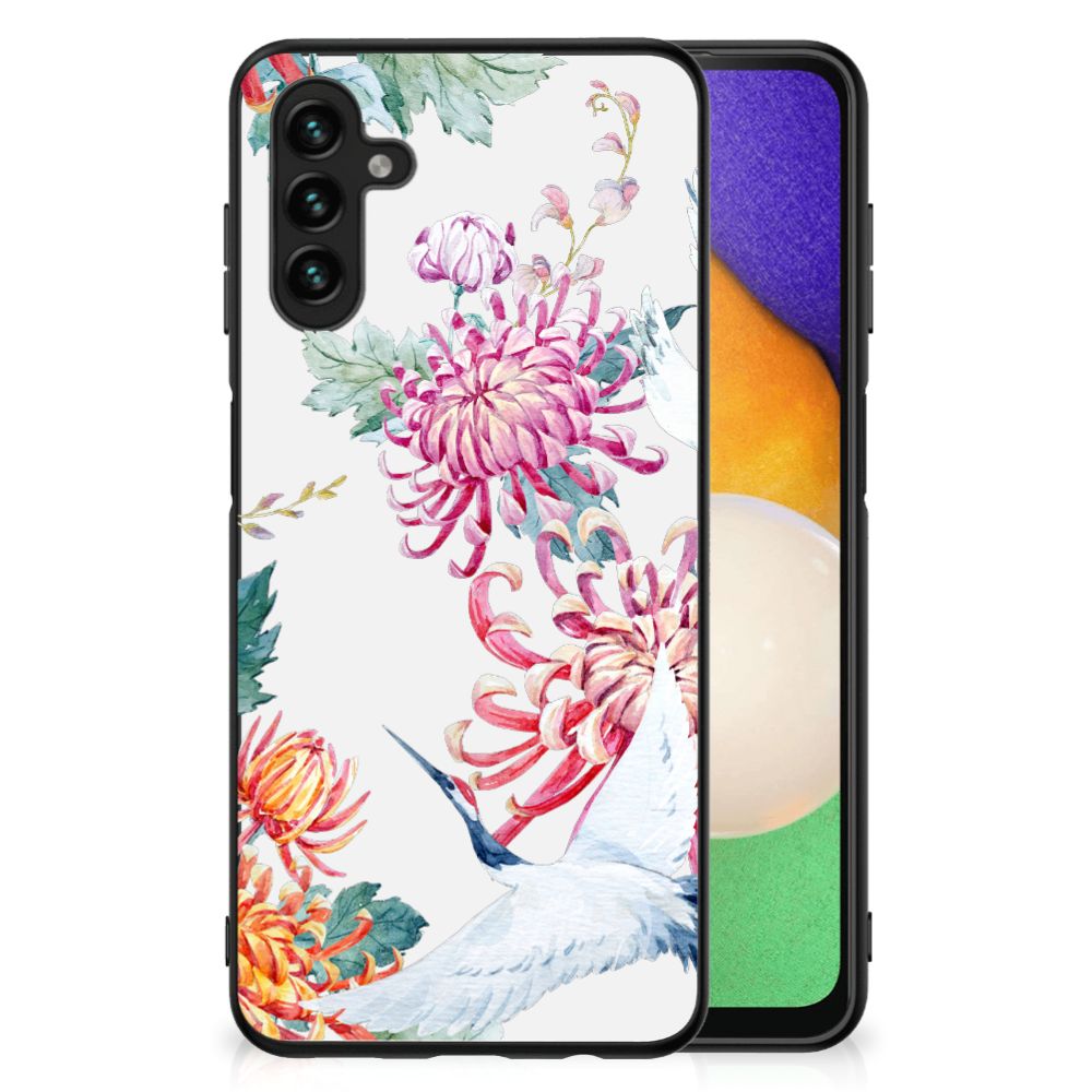 Samsung Galaxy A13 5G | A04s Dierenprint Telefoonhoesje Bird Flowers