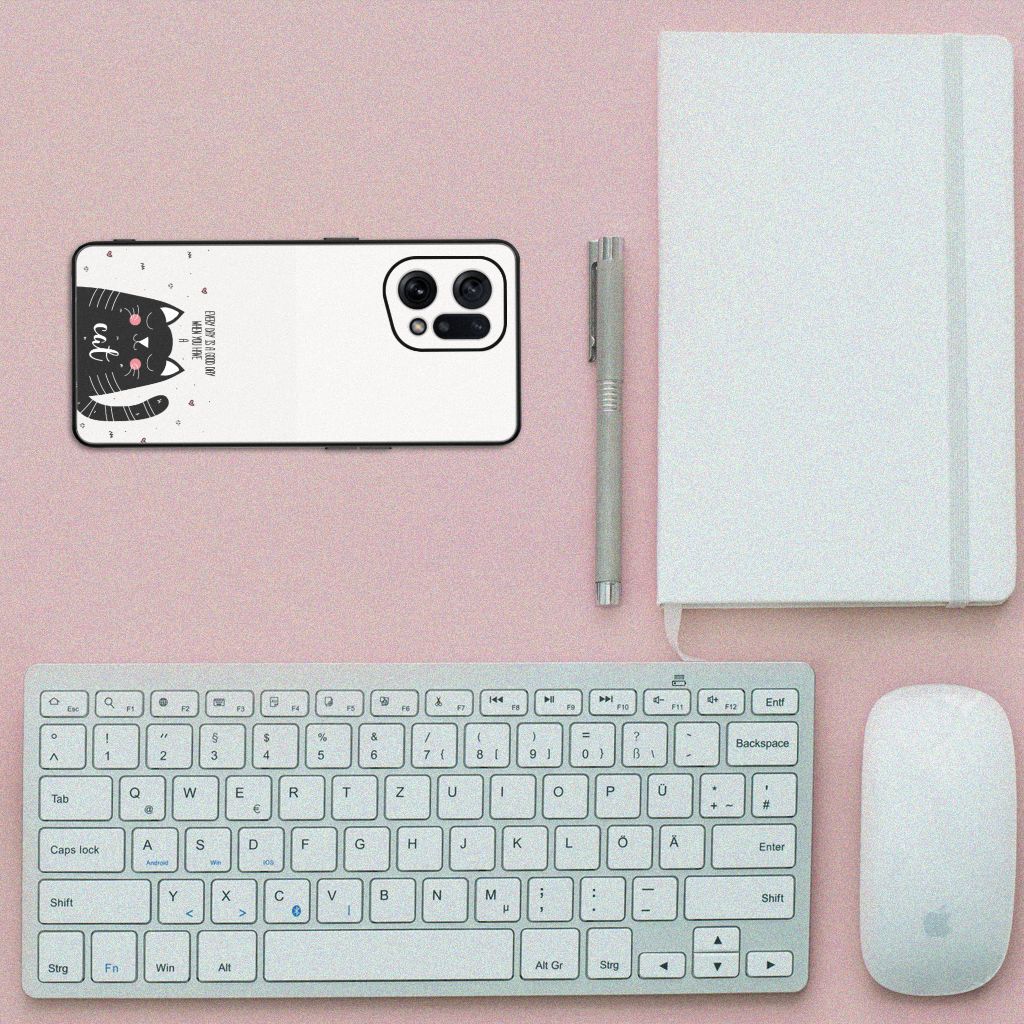 OPPO Find X5 Hoesje Cat Good Day B2C Telecom