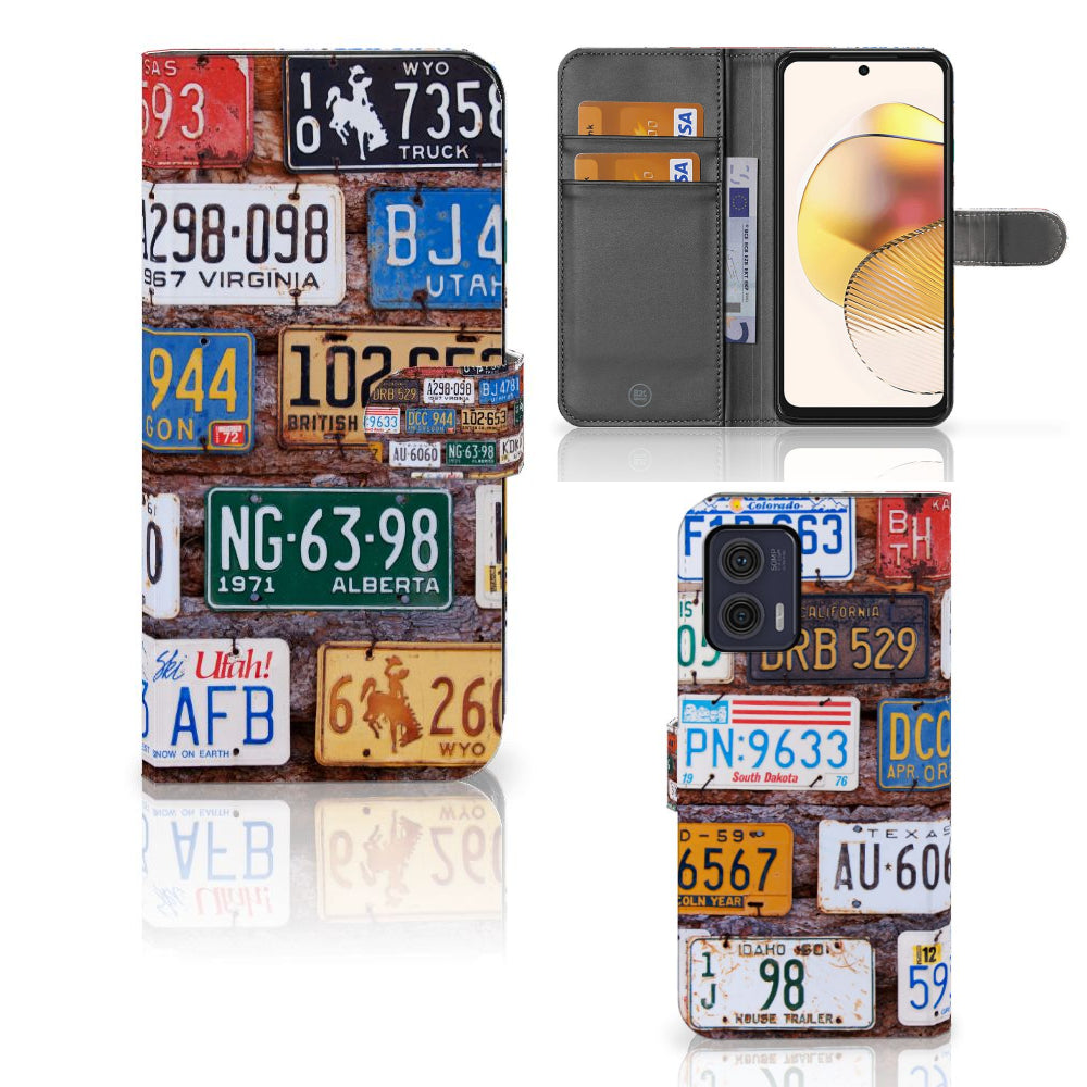 Motorola Moto G73 Telefoonhoesje met foto Kentekenplaten