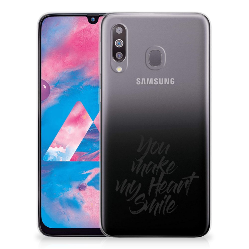 Samsung Galaxy M30 Siliconen hoesje met naam Heart Smile