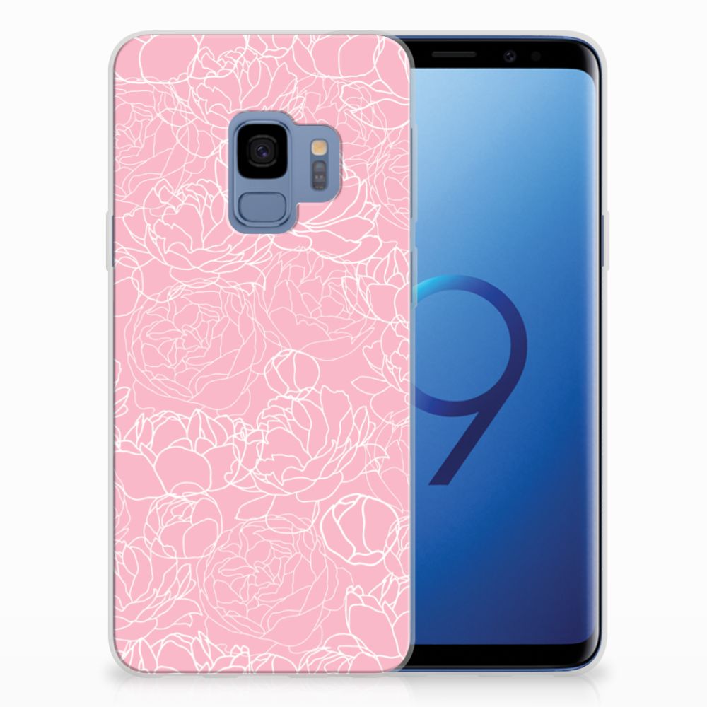 Samsung Galaxy S9 TPU Case White Flowers