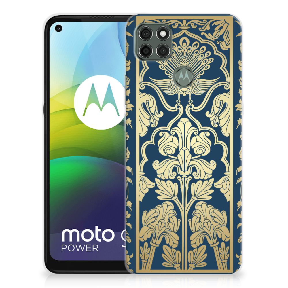 Motorola Moto G9 Power TPU Case Beige Flowers