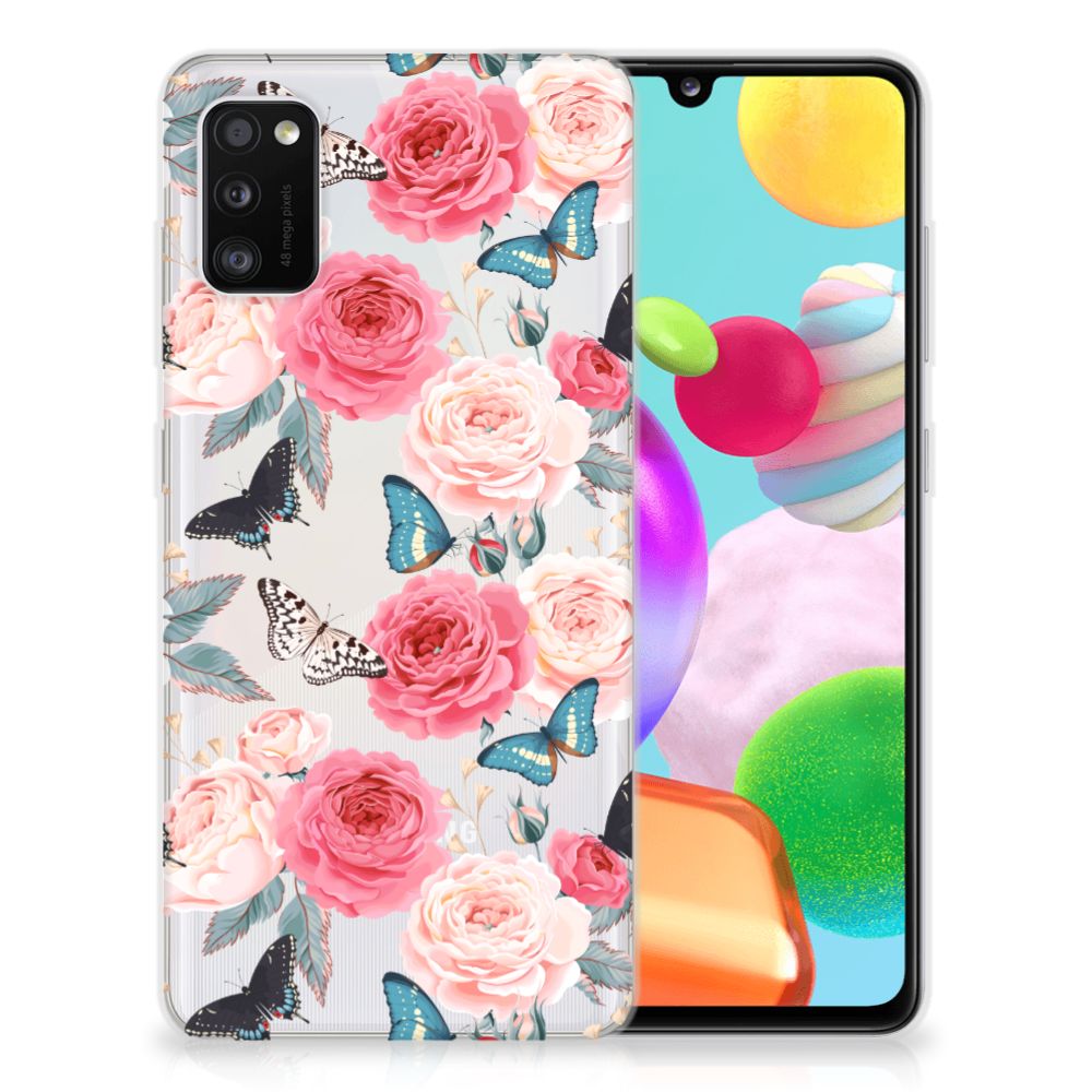 Samsung Galaxy A41 TPU Case Butterfly Roses B2C Telecom