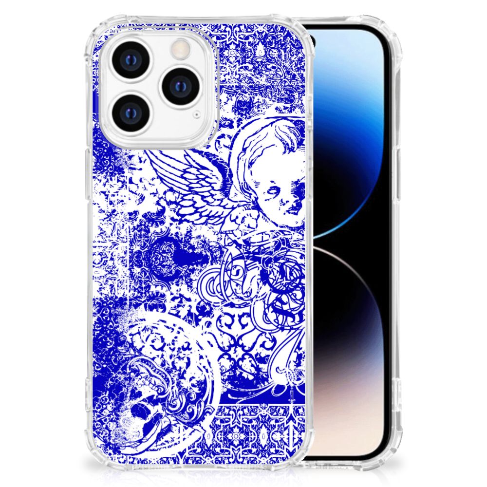 Extreme Case iPhone 14 Pro Angel Skull Blauw B2C Telecom