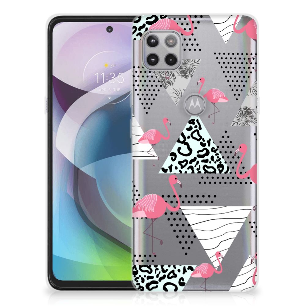 Motorola Moto G 5G TPU Hoesje Flamingo Triangle B2C Telecom