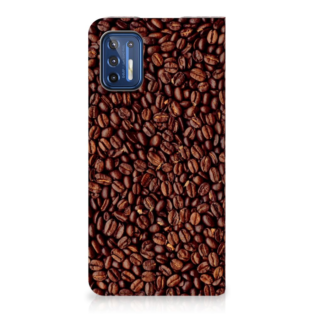 Motorola Moto G9 Plus Flip Style Cover Koffiebonen - B2C Telecom
