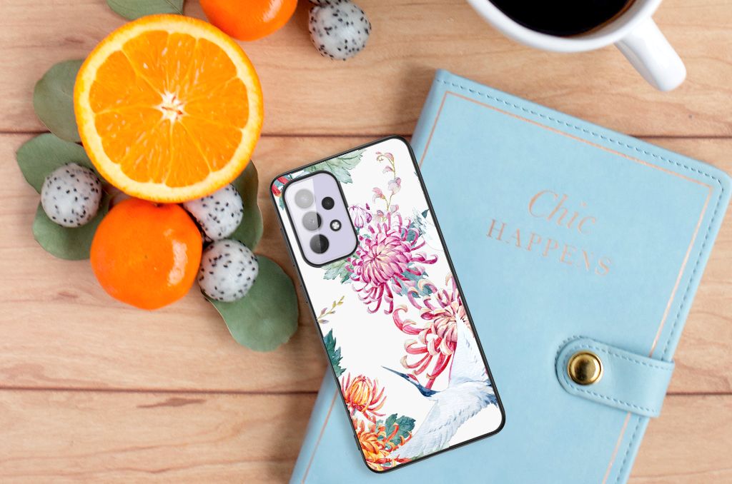 Samsung Galaxy A33 5G Dierenprint Telefoonhoesje Bird Flowers B2C Telecom