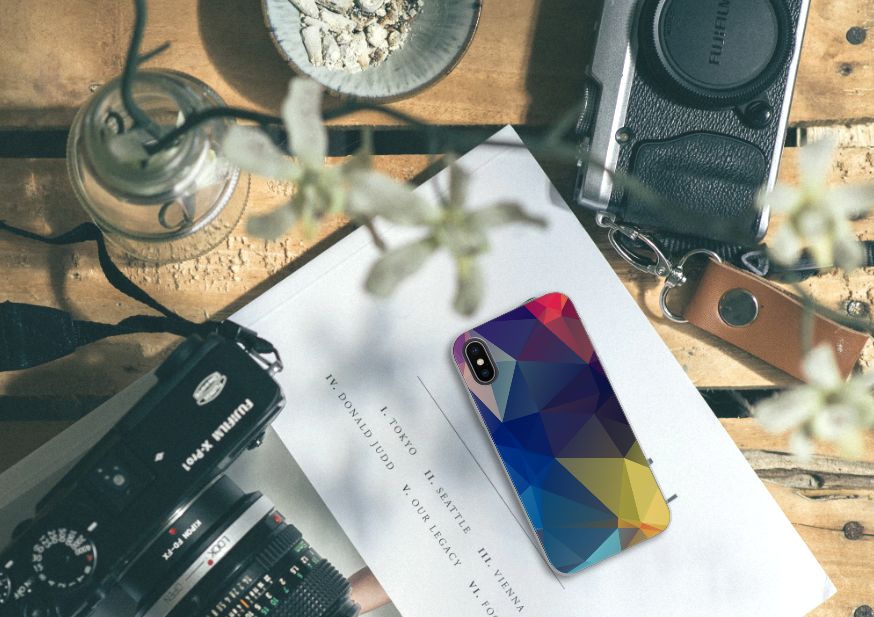 Apple iPhone X | Xs TPU Hoesje Polygon Dark