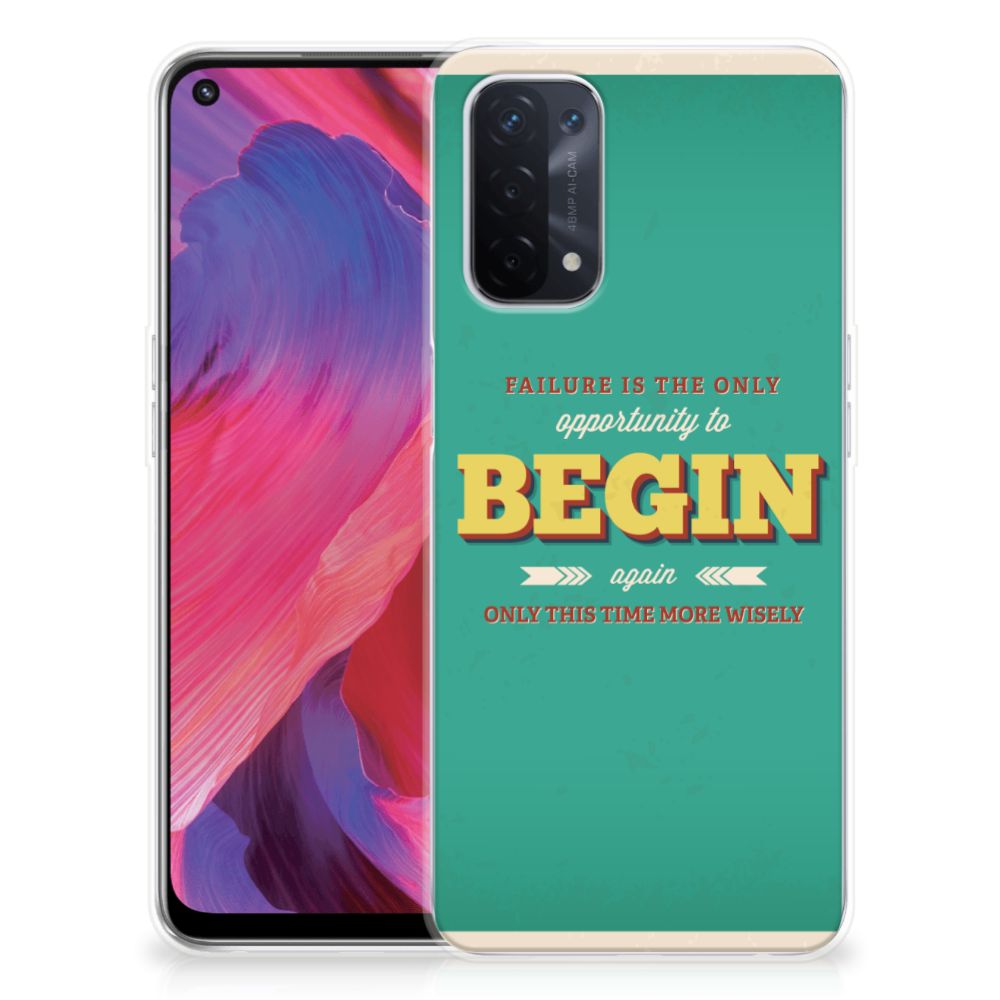 OPPO A93 5G Siliconen hoesje met naam Quote Begin