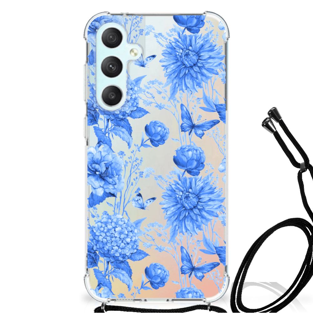 Case voor Samsung Galaxy S23 FE Flowers Blue B2C Telecom