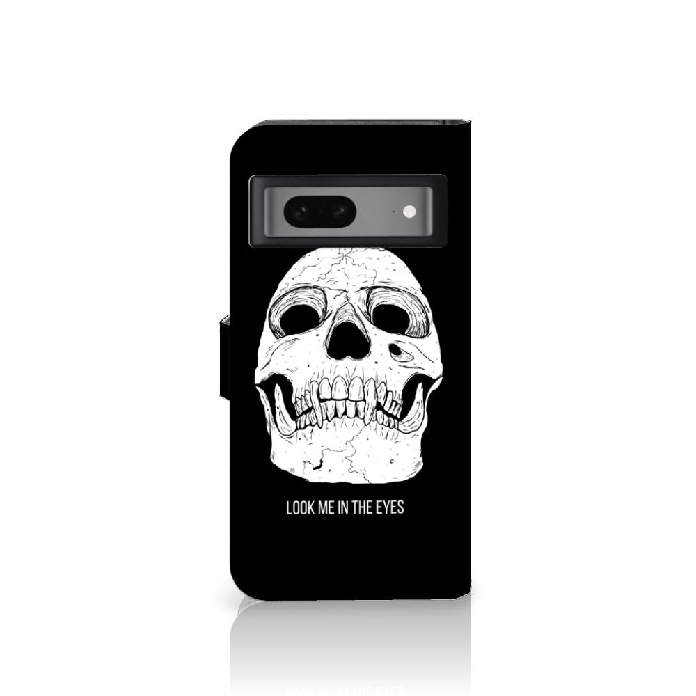 Telefoonhoesje met Naam Google Pixel 7 Skull Eyes