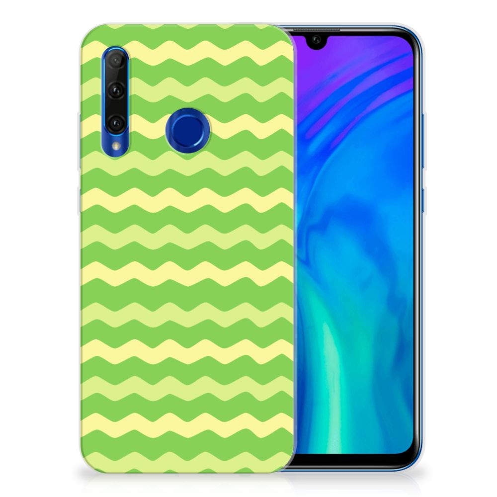 Honor 20 Lite TPU bumper Waves Green