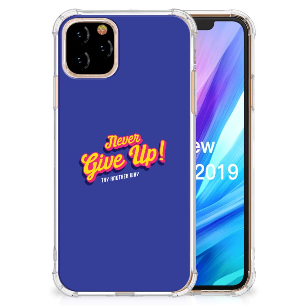 Apple iPhone 11 Pro Telefoonhoesje met tekst Never Give Up