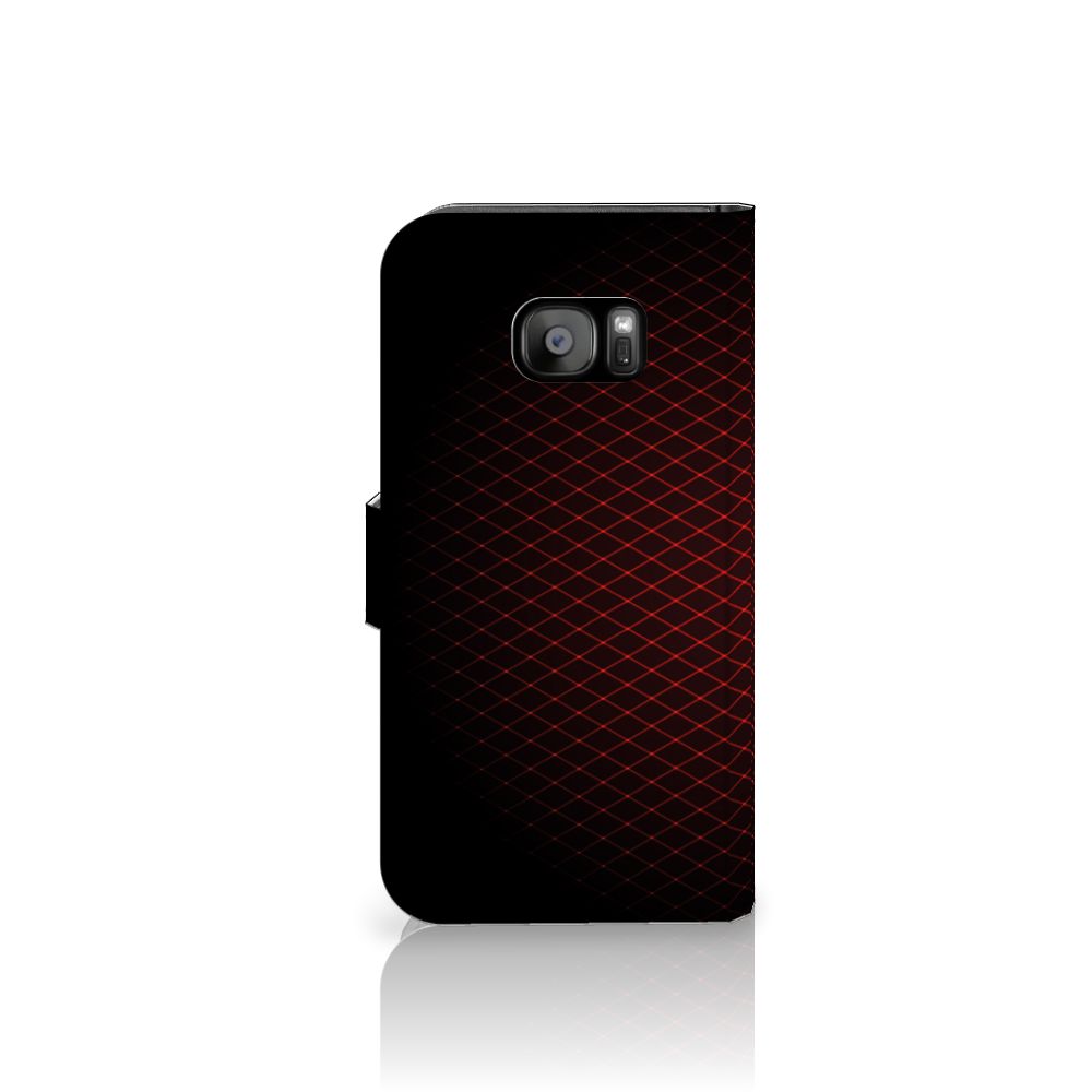 Samsung Galaxy S7 Edge Telefoon Hoesje Geruit Rood